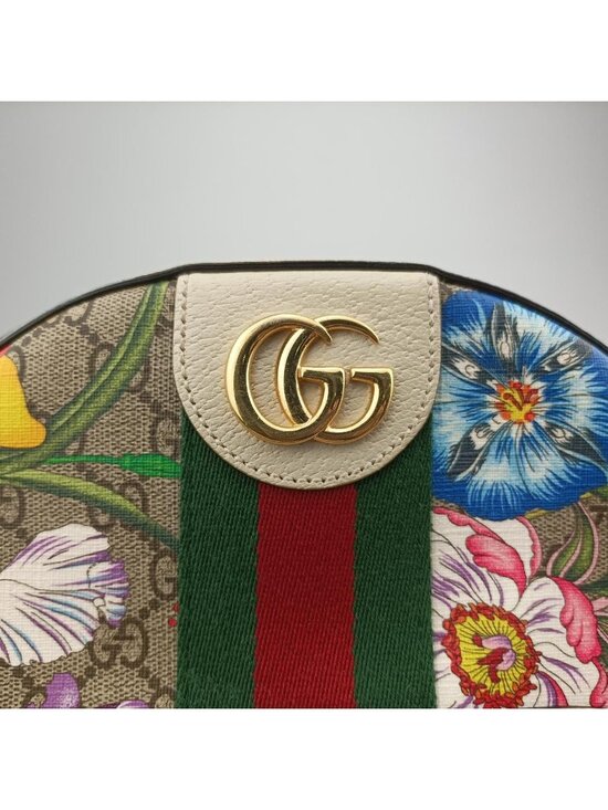 Gucci Ophidia Flora Multicolor Canvas Leather Backpack
